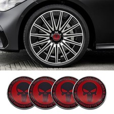 4pcs Car Wheel Center Hub Cover Center Caps For Rims Redbalck Skull 4pcs Car Wheel Center Hub Cover Center Caps For Rims Redbalck Skull