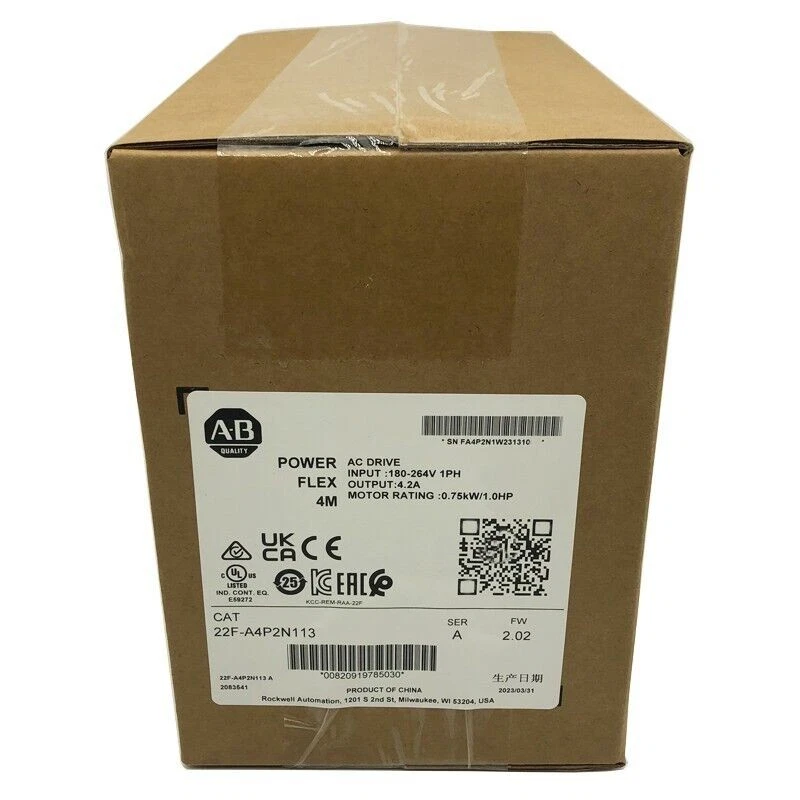 AB 22F-A4P2N113 PowerFlex 4M 0.75 kW (1 HP) AC Drive 22FA4P2N113 NEW US Free Tax - Image 2 of 4