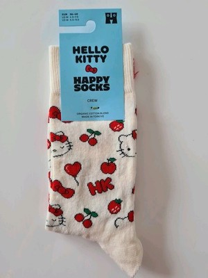 Happy Socks Damen Socken Strümpfe HELLO KITTY Kirschen GR. 36-40 