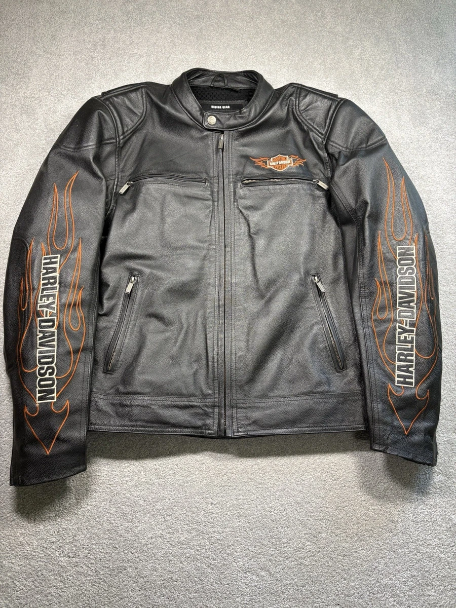Harley Davidson Leather Jacket Flames for sale | eBay
