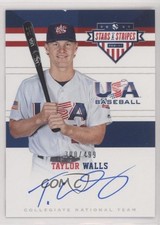 2017 USA Baseball Stars & Stripes CNT Signatures /499 Taylor Walls #21 Auto 0rm6