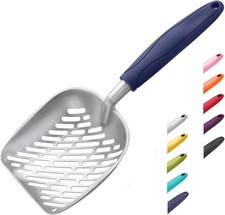 WePet Cat Litter Scoop, Aluminum Alloy Sifter, Kitty Metal Medium, 01 Blue