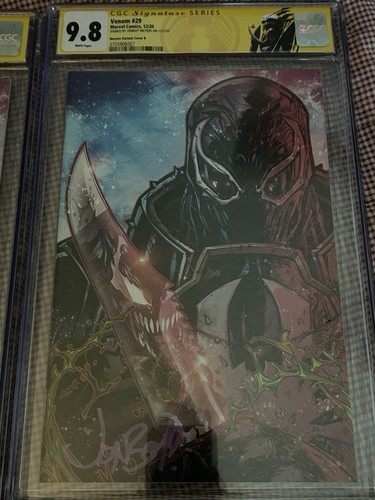 Venom 29 CGC SS 9.8 Jonboy Meyers Agente Veneno Desenmascarado/Enmascarado Virgen CONJUNTO - Imagen 5 de 5