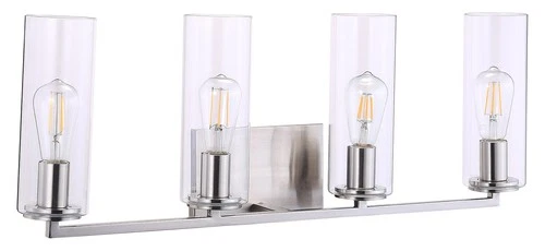 Minka Lavery 4044 Acacia 4 Light 34"W Vantage Bathroom Vanity - Nickel - Picture 1 of 2