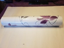 Image of AS Creation Purple Glitter Flower Wallpaper x 1 Roll, New