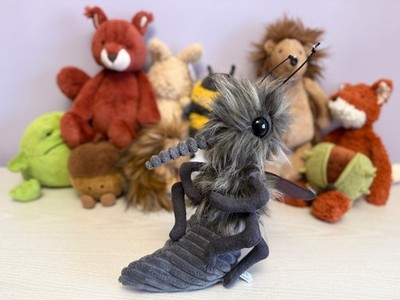 Jellycat seltene nicht mehr erhältliche körperliche Käfermücke, brandneu ohne Etikett, original