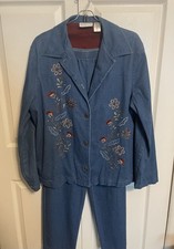 Vintage-Style Alfred Dunner 2-Piece Pants Jacket Set