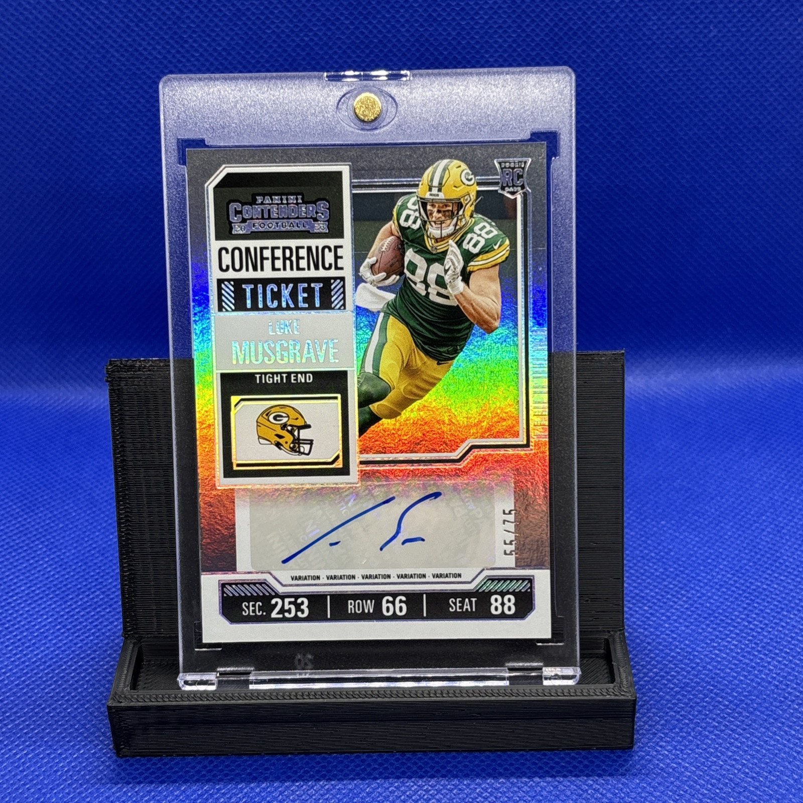 2023 Panini Contenders Silver Prizm Playoff Ticket - Luke Musgrave - Auto #/149