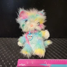 Scruff A Luvs Tie-dye cat 11” 22cm Plush Doll With Collar. By Moose EUC