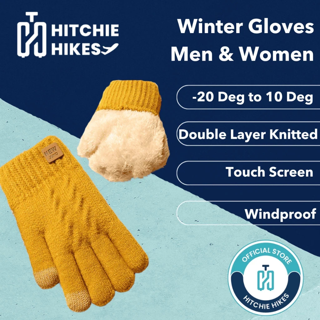 Hitchie Thermal Winter Cotton Glove For Women Men Touch Screen Spring Autumn