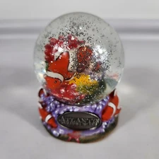 Atlantis Paradise Island 3" Mini Snowglobe Clown Fish Bahamas Nemo Fish Souvenir