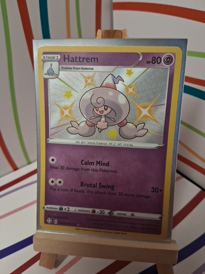 Pokémon TCG Hattrem SV055/SV122 Shining Fates Shiny Holo Rare