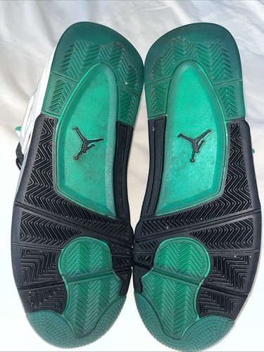 Nike Jordan 4 Retro Verde Lúcido Rasta Mujeres Talla 10.5 O Hombres Talla 9 AQ9129-100 - Imagen 14 de 24
