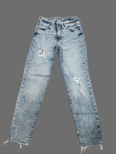 Old Navy O.G Straight Secret Smooth Pocket Distressed Jean/Denim Size 2