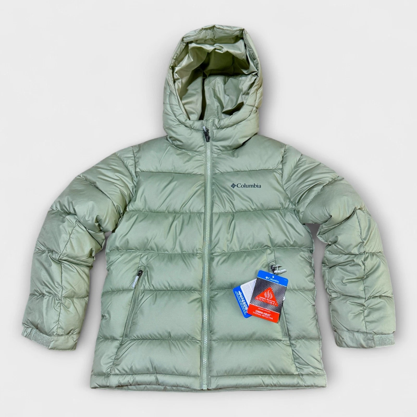 Columbia Youth Pike Lake II Hooded Insulated Jacket Safari Outgrown L (14/16)