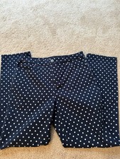 Navy blue polka dot pants size 10