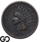 1875 Indian Head Cent Penny, Key Date, VF++
