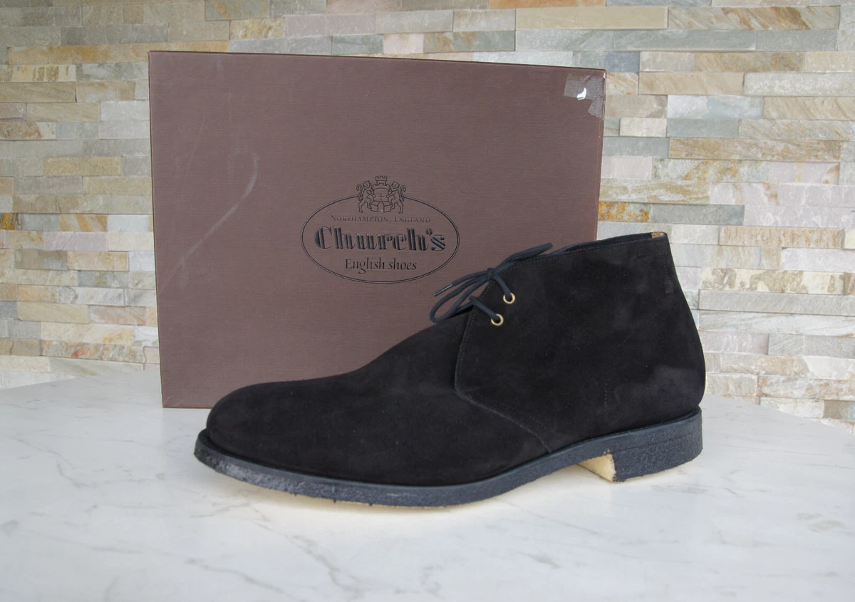 Botines Church's EU 45 UK 11 SAHARA De Crepé Negros NUEVOS Antiguo PVPR 870€