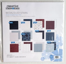 Creative Memories - Bedazzled Stars - Accent Designer Paper Pack, NEW