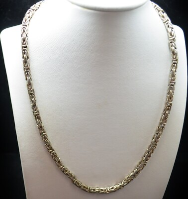 Sterling Silber schöne runde Design Halskette 17,5'' #FMZ565