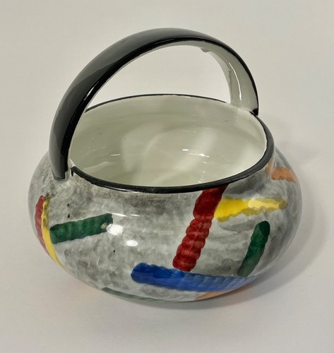 Eva Zeisel 1920's GOBELIN Bauhaus Handled Bowl SMF Wheelock Black Forest Pottery - Picture 4 of 8