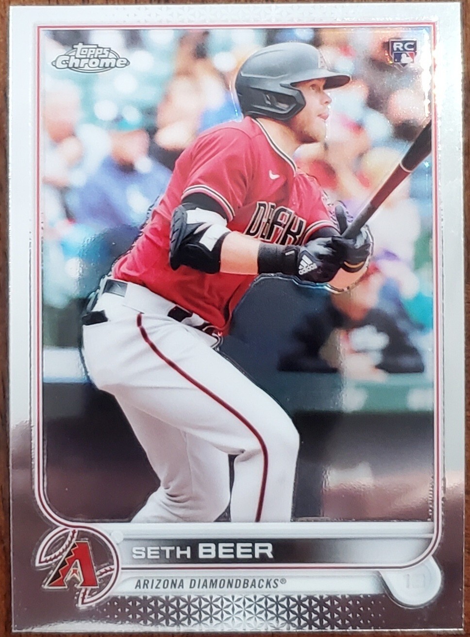 2022 TOPPS CHROME SETH BEER ARIZONA DIAMONDBACKS ROOKIE CARD #186 NM/MT