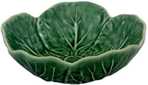 Bordallo Pinheiro 13 Ounce Green Cabbage Bowl, Set of 4