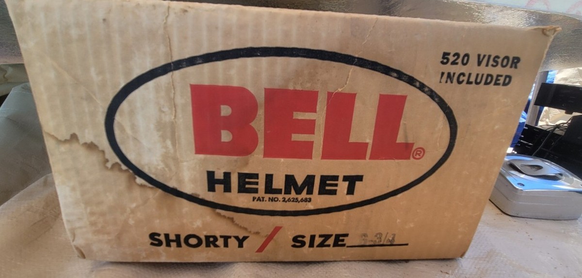 Vintage 1960-70s Bell Toptex Shorty Motorcycle Sparkled Helmet 520