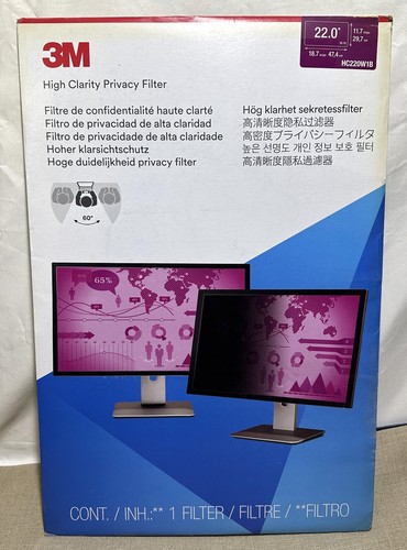 3M HIGH CLARITY PRIVACY FILTER 22.0 HC22OW1B new - Picture 1 of 10