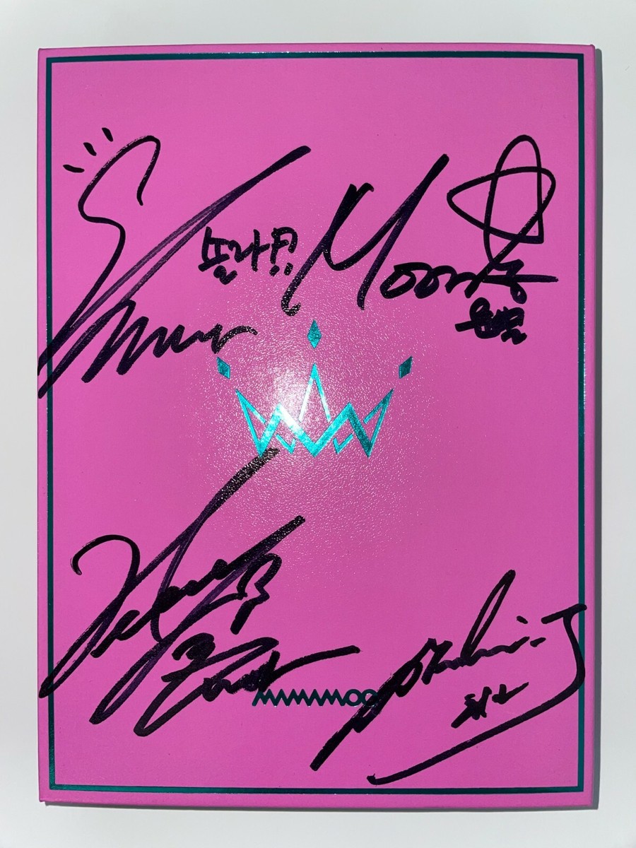 MAMAMOO [PURPLE] Autographed Signed Album MINT CONDITION Hand