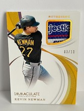 2019 Immaculate Collection Swatches Laundry Tag Rookie Kevin Newman IS-KN 03/10!
