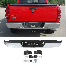 New Chrome Rear Step Bumper Assembly For 2003-2008 Dodge Ram 1500 2500 3500