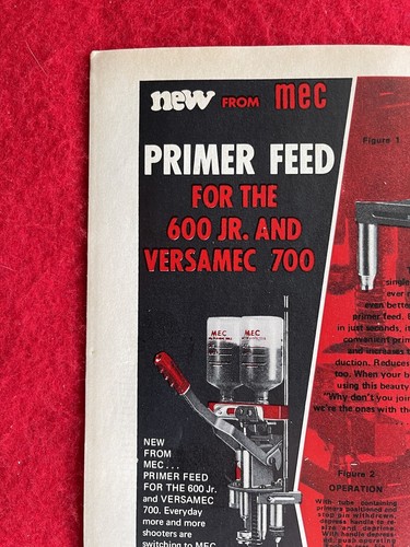 Vintage 1972 Print Ad MEC Primer Feed 600 Jr. & Versamec 700 Reloaders - Picture 4 of 7
