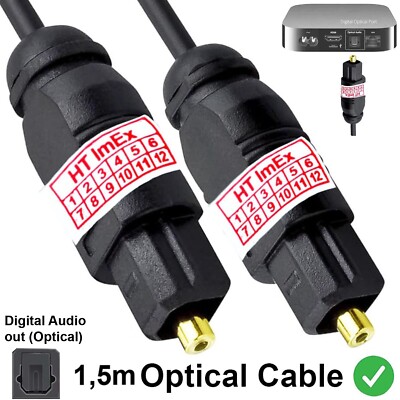 1,5m Digital Audio Optical Cable/kabel kompatibel für Sony HTCT790 soundbar