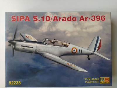 SIPA S.10/Arado Ar-396,1:72- RS Models (TRACKED SHIPPING)
