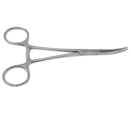 6 Pcs Mosquito Locking Hemostat Forceps 5.5" Curved Fully Serrated Jaws