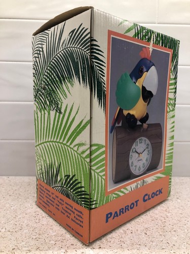 Vintage 1993 XONEX Squawking Parrot Alarm Clock - Talks, But Does Not Move - Picture 3 of 9