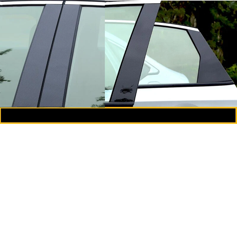 6x postes de pilar de puerta de ventana negro carbono para Audi Q5 8R 2009-2017 2012 2013 Foto 4 de 4