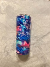 Multi-Colored Alcohol Ink Glitter Epoxy Tumbler Cup