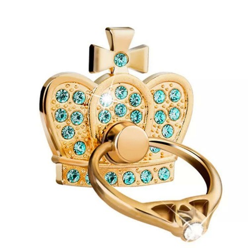 360 Rotation Fashion Crystal Gemstone Phone Ring Stand Holder Grip- My Queen - Picture 5 of 13