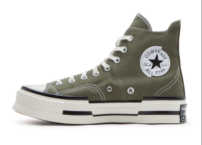 クリアランス売れ済 CONVERSE◇OLIVE GREEN LEATHER/ハイカット