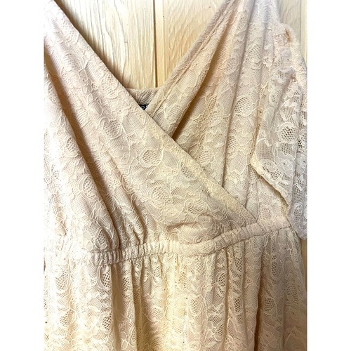 Abito torrido donna 1x babydoll pattinatore sexy mini pizzo fata romantico flirty DIFETTO - Foto 2 di 12