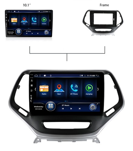 CarPlay Android 14 Auto Car Stereo GPS Head Unit For Jeep Cherokee 2013-2020 AHD - Picture 14 of 17