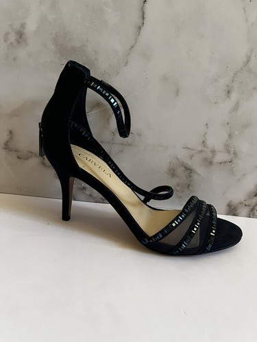 Gorgeous CARVELA Stiletto Heel Strappy Blue Rhinestones -Workwear-Formal-Size 36 - Picture 12 of 24