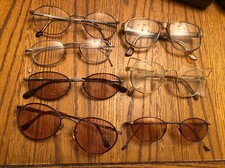 Lot Of 7 Vintage And Mixed Eyeglasses Rx Prescription designer frames