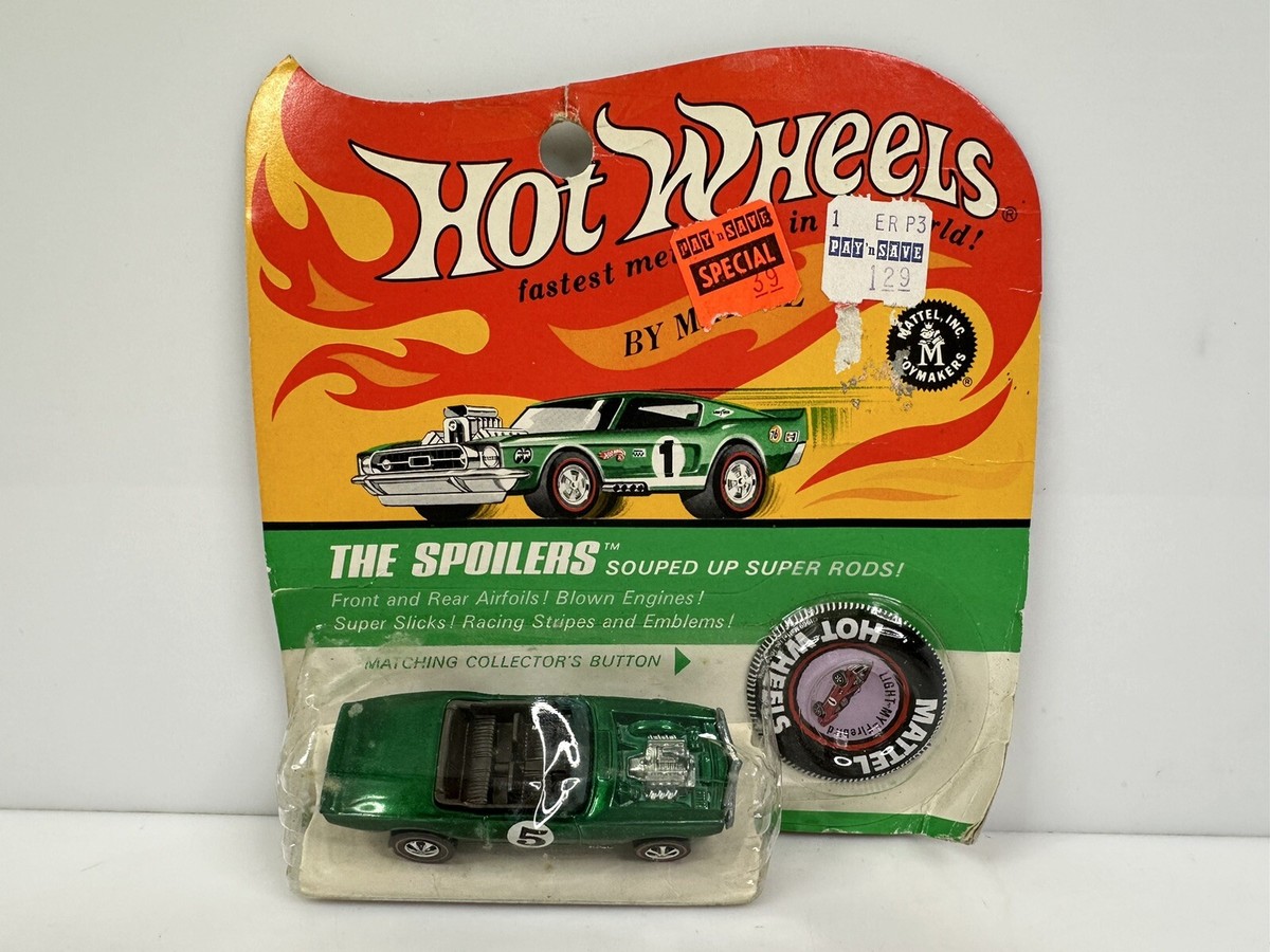 Rare Vintage 1967 Hot Wheels The Spoilers Redline Light-My-Fire