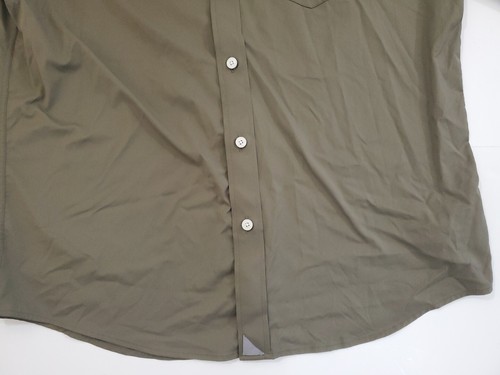 Camicia UNTUCKit Gironde media verde scuro senza rughe manica lunga con bottoni - Foto 3 di 12
