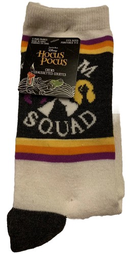 Disney Hocus Pocus Socks Crew Pack of 3 Set Sz 9-11-Brand New Broom Squad NEW