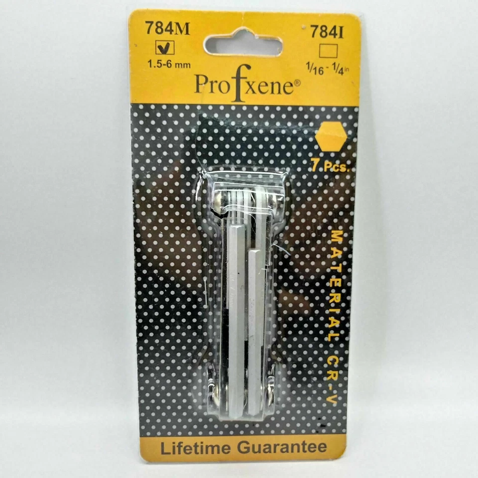 7 piezas Profxene 784M 1.5 ~ 6mm plegable hexagonal Allen llave de bolsillo 1... - Imagen 2 de 4
