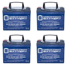Mighty Max 12V 35AH GEL Battery Replacement for Multego Powerchair - 4 Pack